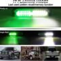 ASPL 8pcs Sync Feature Ultra Slim 12-LED Surface Mount Flashing Strobe Lights for Truck Car Vehicle LED Mini Grille Light Head Emergency Beacon Hazard Warning Lights Green/White