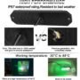 ASPL 8pcs Sync Feature Ultra Slim 12-LED Surface Mount Flashing Strobe Lights for Truck Car Vehicle LED Mini Grille Light Head Emergency Beacon Hazard Warning Lights Green/White